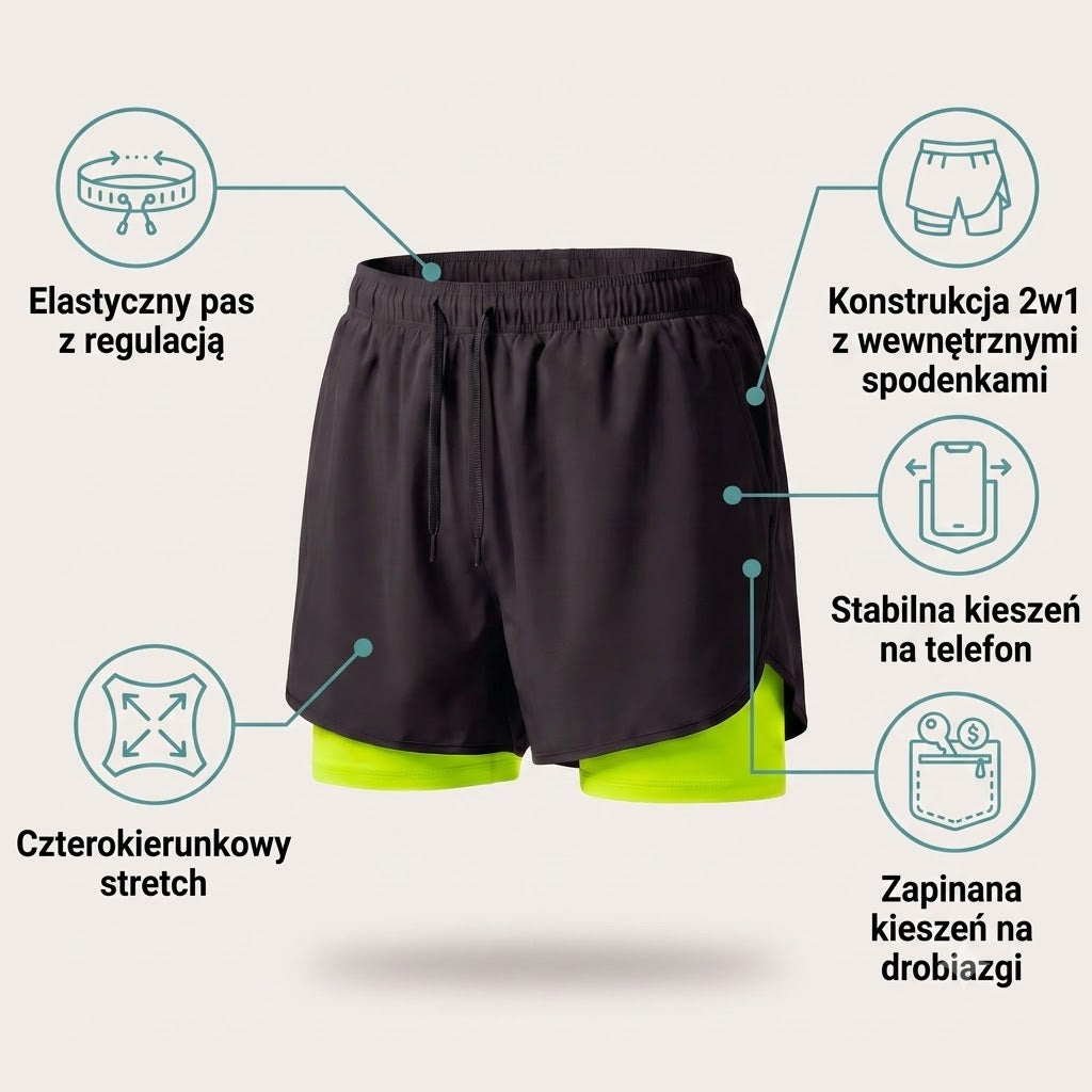 HEROX Szorty Run 2w1